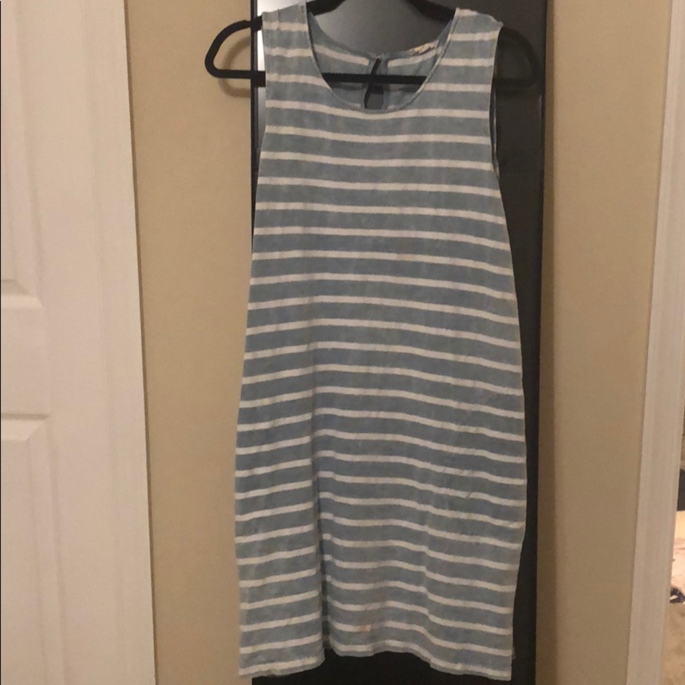 Blue and white stripped dress or coverup